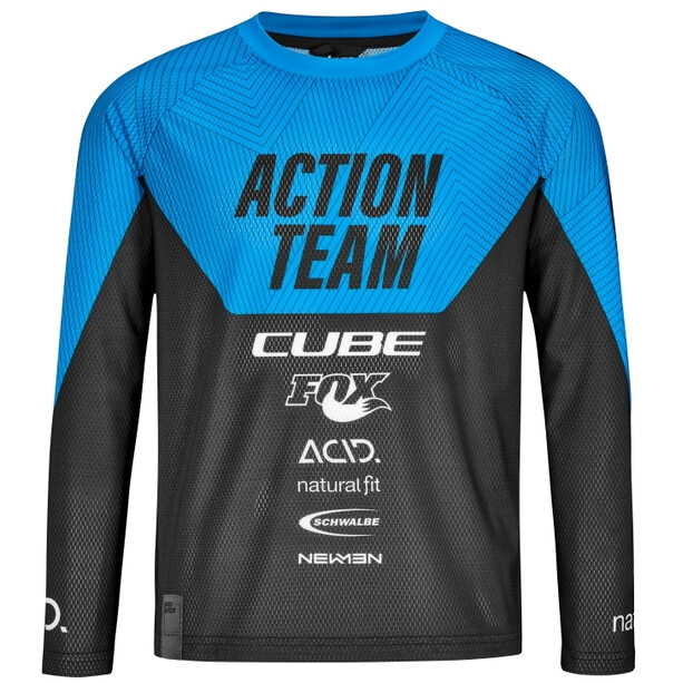 Cube Junior X Actionteam Langarm Trikot Kinder schwarz/blau