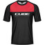 Cube Edge Jersey T-shirt Ronde Hals Heren, zwart/rood