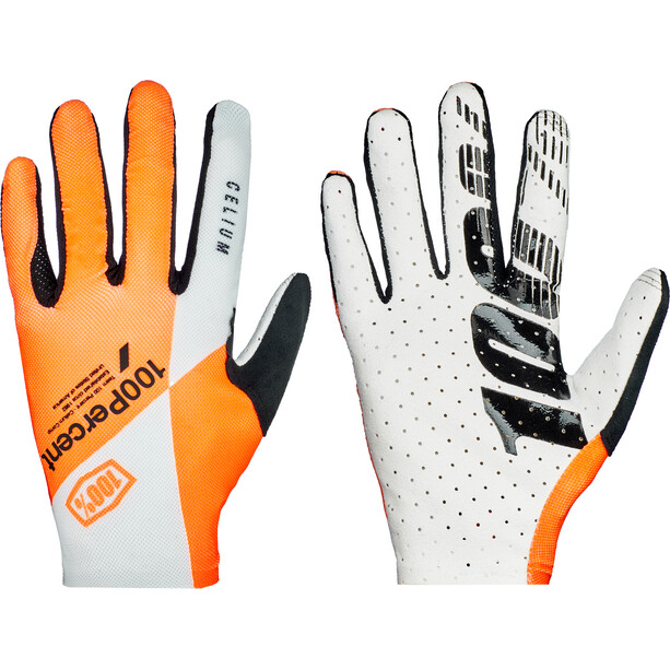 100% Celium Handschuhe orange/weiß