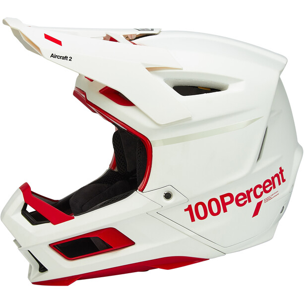 100% Aircraft DH Carbon Helmet red/white
