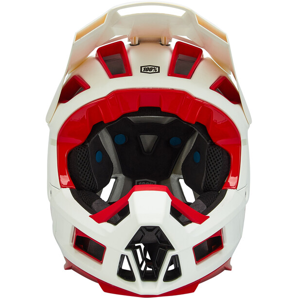 100% Aircraft DH Carbon Helmet red/white