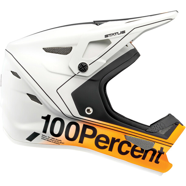 100% Status DH/BMX Kask rowerowy, srebrny/pomarańczowy