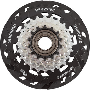 Shimano MF-TZ510 Screw-On Cassette 7-speed with Spoke Protector brown/black