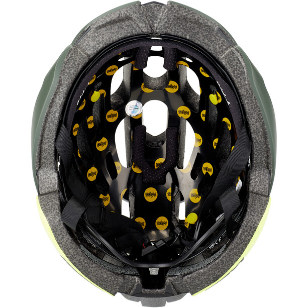 Lazer Z1 MIPS Helmet matte dark green flash yellow