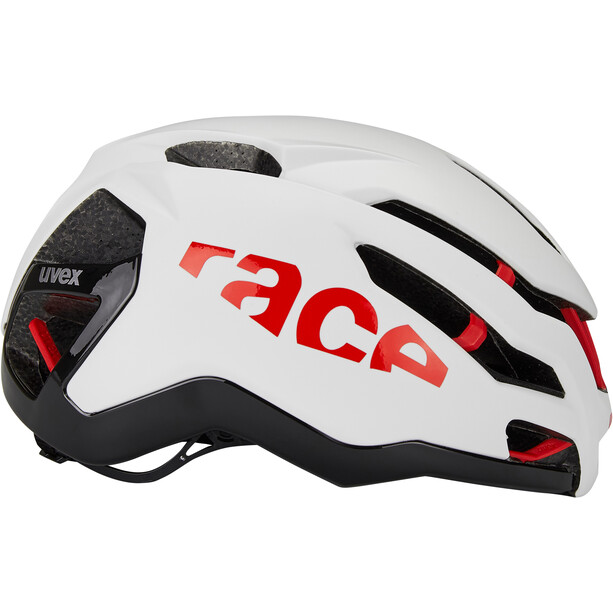 UVEX Race 9 Helm, wit/rood