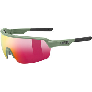 UVEX Sportstyle 227 Lunettes, olive/rouge
