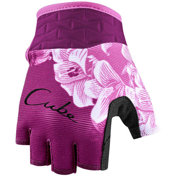 Cube Performance Kurzfinger-Handschuhe Kinder lila/pink