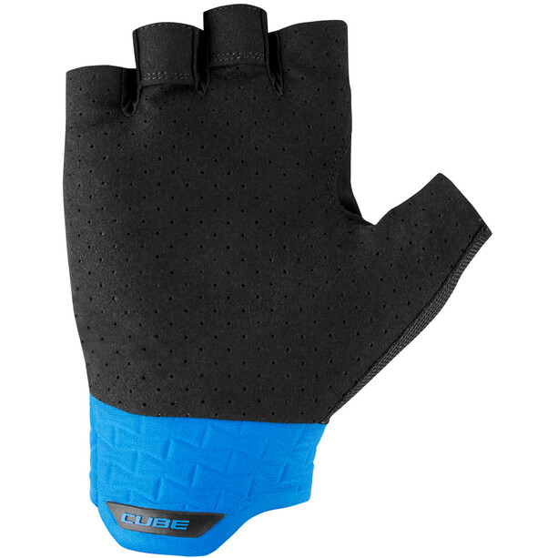 Cube Performance Korte vinger handschoenen, zwart/blauw