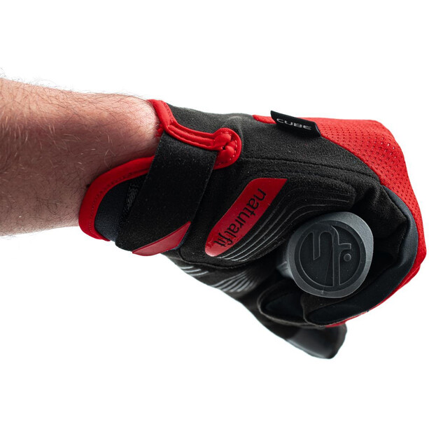 Cube X NF Lange vinger handschoenen, zwart/rood