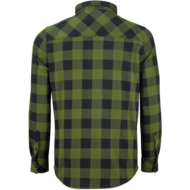 IXS Carve Digger Shirt Heren, groen/zwart