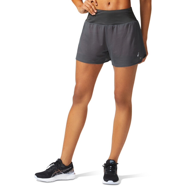 asics Ventilate 2-N-1 3,5" Shorts Mujer, gris