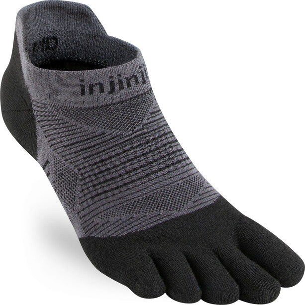 Injinji Run Lightweight No Show Socken schwarz/grau