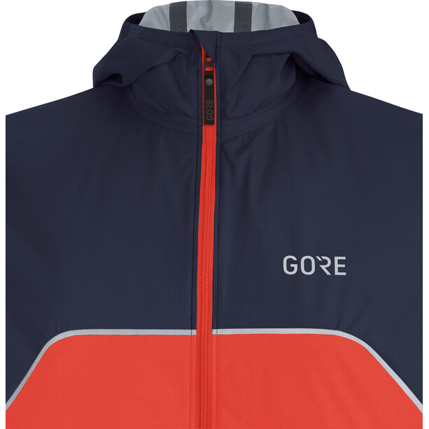 GOREWEAR R7 Partial Gore-Tex Infinium Kapuzenjacke Damen orange/blau