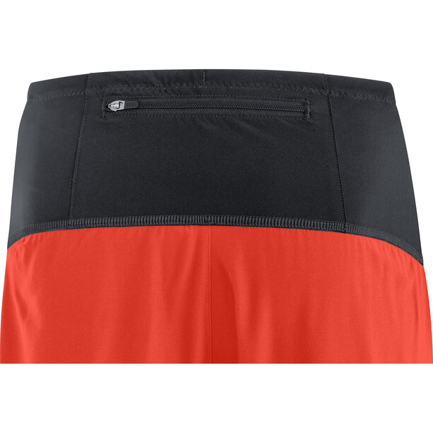 GOREWEAR R7 2-in-1 Shorts Heren, blauw/oranje