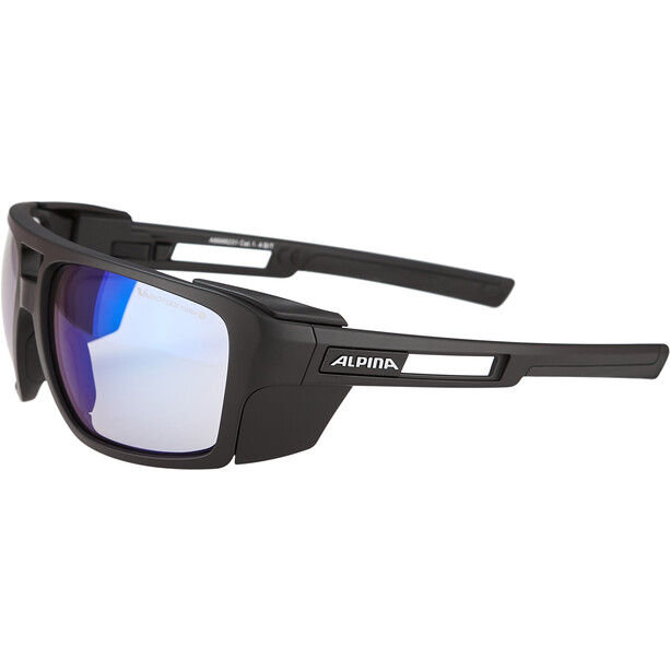 Alpina Skywalsh VLM+ Glasses black matt/blue mirror