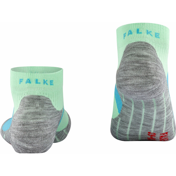 Falke RU 4 Cool Calcetines Cortos Mujer, verde/gris