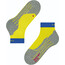 Falke RU4 Calcetines cortos running Hombre, amarillo/gris