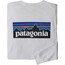 Patagonia P-6 Logo Maglietta a maniche lunghe Uomo, bianco