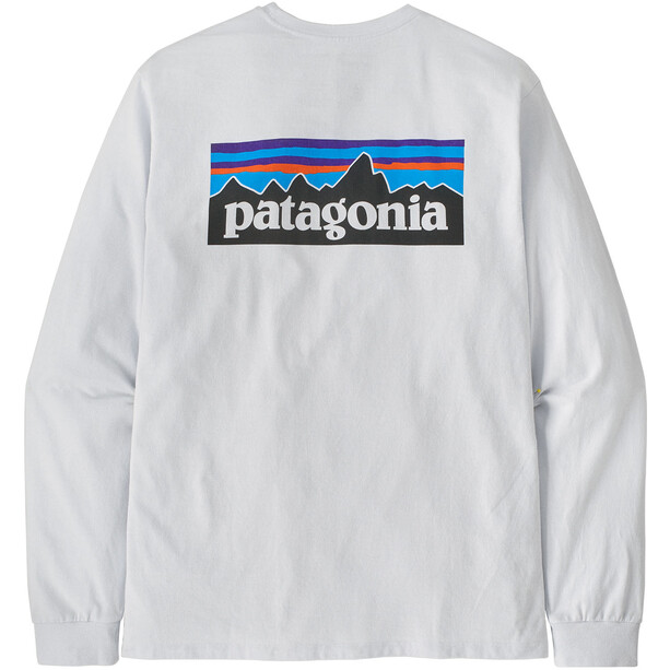Patagonia P-6 Logo T-shirt Responsibili à manches longues Homme, blanc