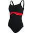 speedo Salacia Clipback Shaping Swimsuit Women black/lava red/white