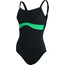 speedo Salacia Clipback Shaping Swimsuit Women oxid grey/black/neon absinthe