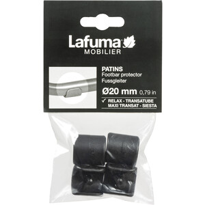 Lafuma Mobilier protectores de pie Ø20mm para RSX & Transats 2 piezas, negro negro