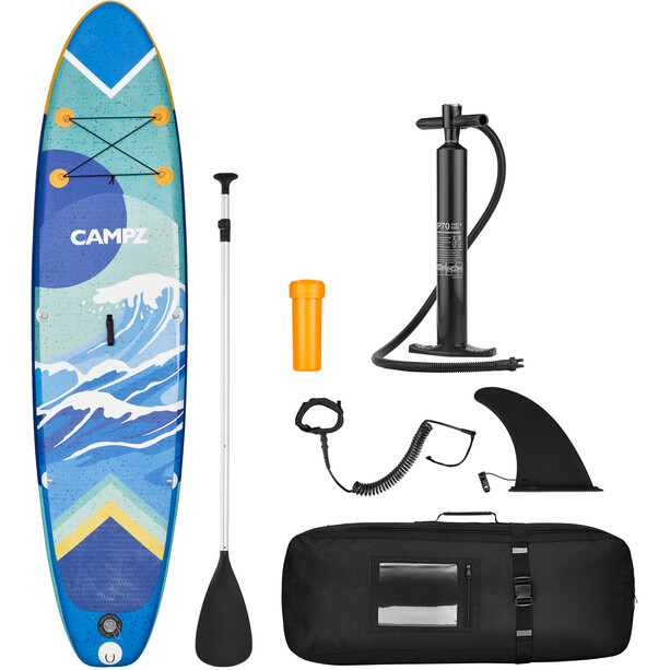 CAMPZ Inflatable SUP with Paddles and Pump, kolorowy