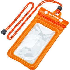 Zone3 Waterproof Phone Pouch, transparent/orange transparent/orange
