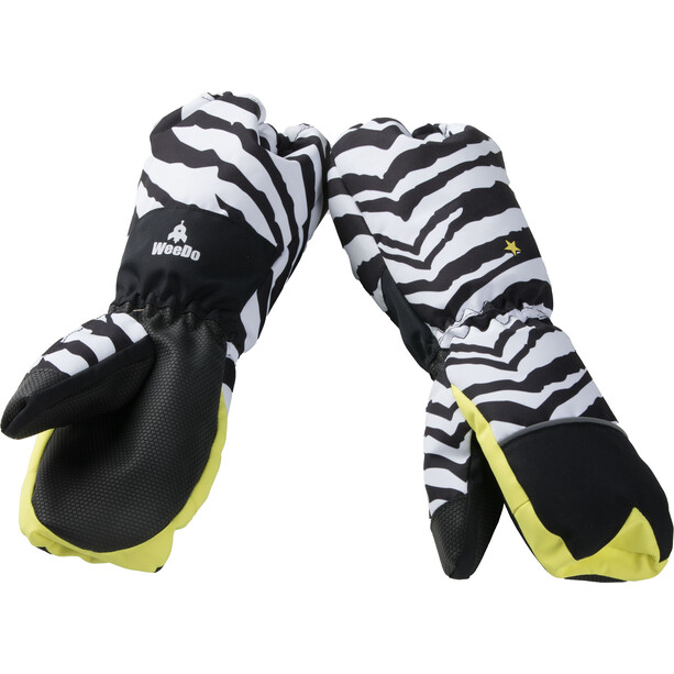 WeeDo Zeedo Zebra Gloves Kids, wit/zwart
