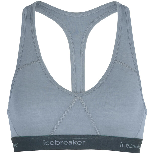 Icebreaker Sprite Racerback Brassière Femme, gris