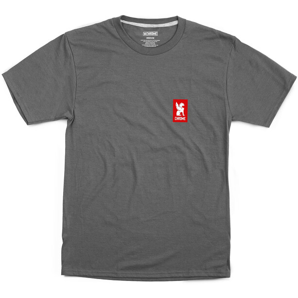 Chrome Vertical Red Logo T-Shirt grau/rot