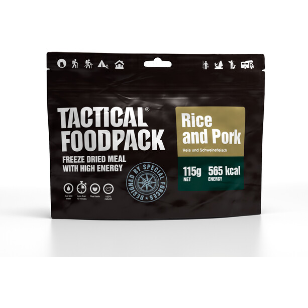 Tactical Foodpack Freeze Dried Maaltijd 115g, Rice and Pork