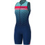 Alé Cycling Stars Combinaison de triathlon SL Long Femme, turquoise/bleu