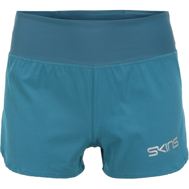Skins Series-3 Pantalones cortos para correr Mujer, azul