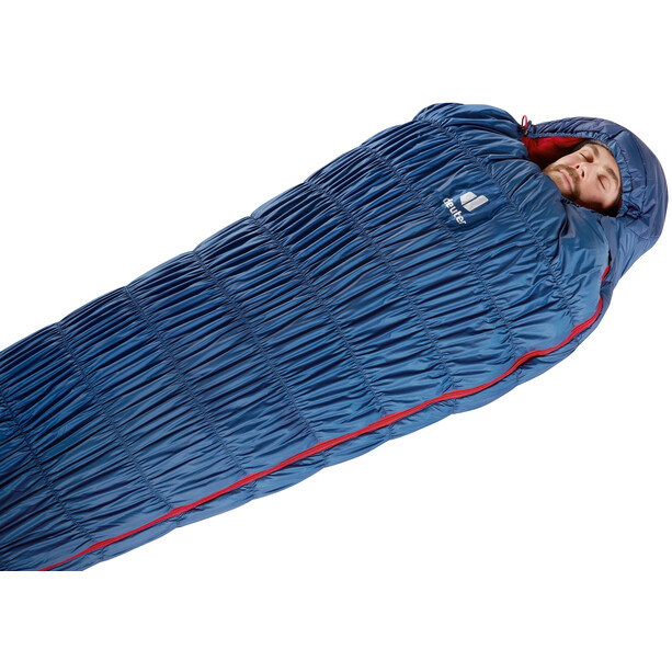 deuter Exosphere -10° Bolsa de dormir Largo, azul/rojo