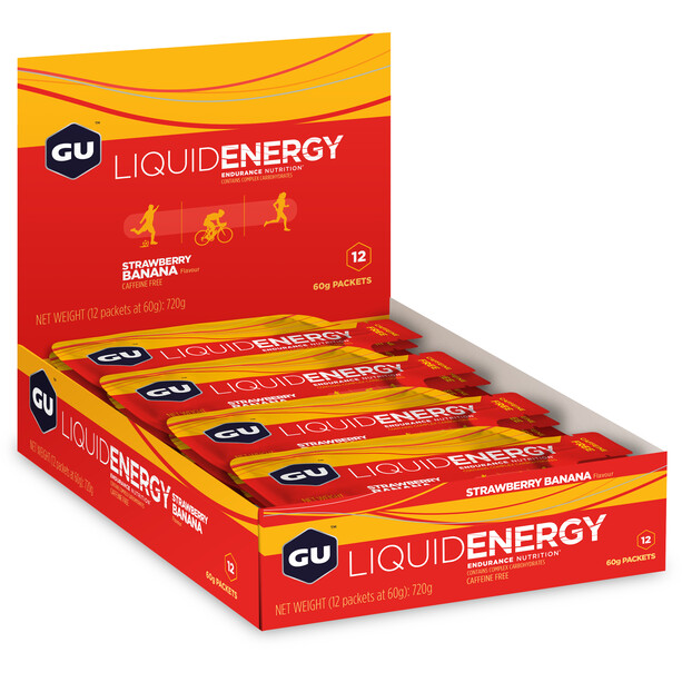 GU Energy Liquid Energy Gel 12 x 60g Erdbeer-Banane