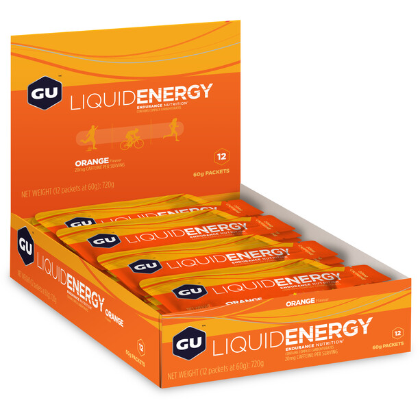 GU Energy Liquid Energy Gel 12 x 60g Orange