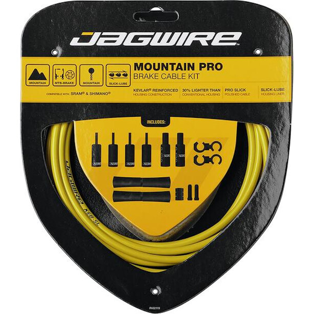 Jagwire Mountain Pro Kit Cable Freno, amarillo