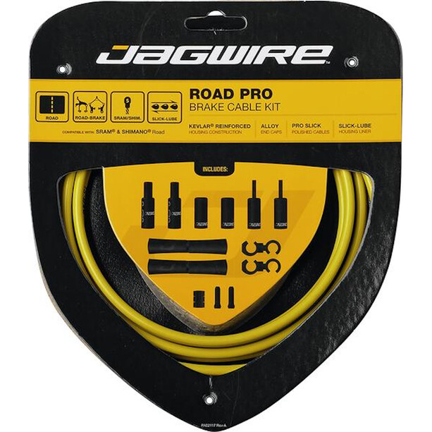 Jagwire Road Pro Kit câble de frein, jaune