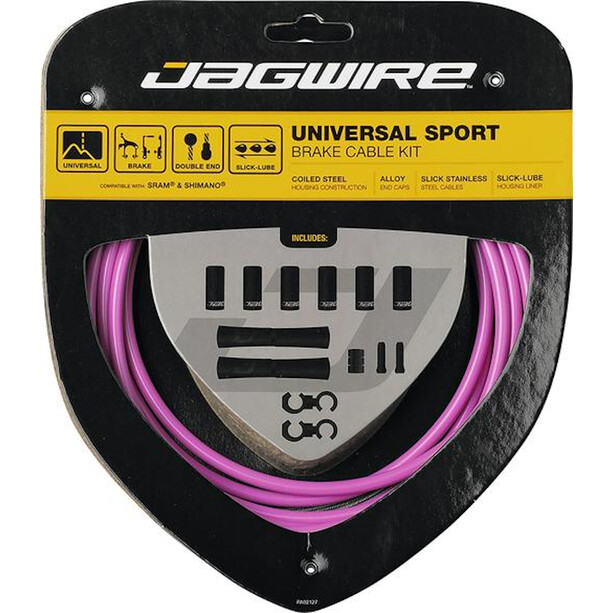 Jagwire Sport Kit Câbles de frein universels pour Shimano/SRAM, rose
