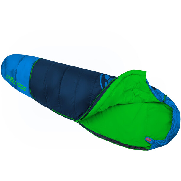 TROLLKIDS Fjell Dreamer Sleeping Bag Extendable Kids navy/medium blue/green