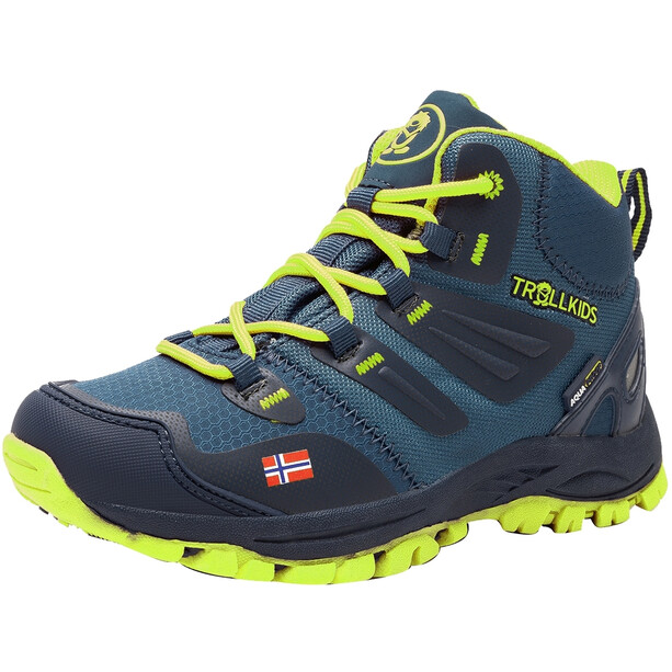 TROLLKIDS Rondane Hiker Mid-Cut Schuhe Kinder blau/gelb