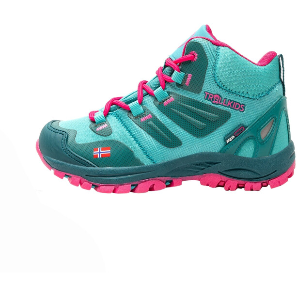 TROLLKIDS Rondane Hiker Mid-Cut Schuhe Kinder grün/pink