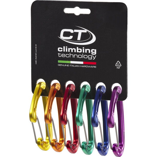 Climbing Technology Fly-Weight Evo Carabiner 6-Pack mix colours