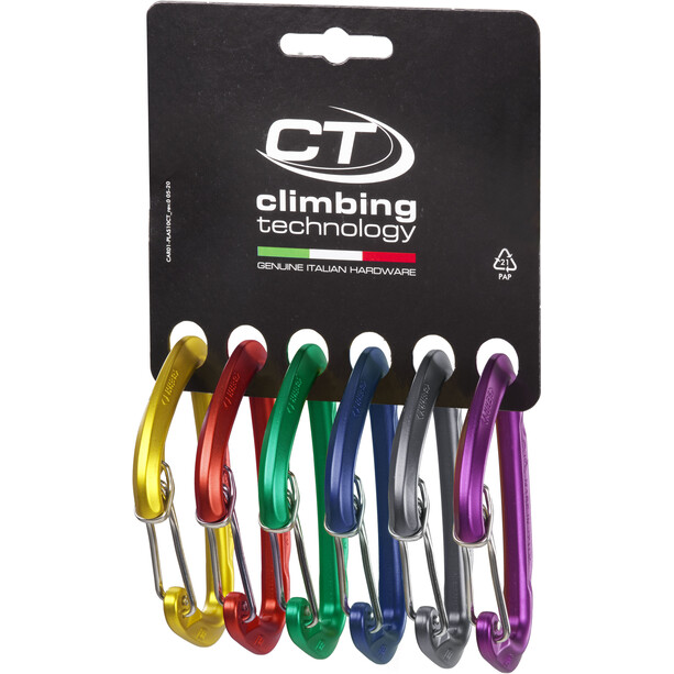 Climbing Technology Berry W Carabiner 6-Pack flerfärgad