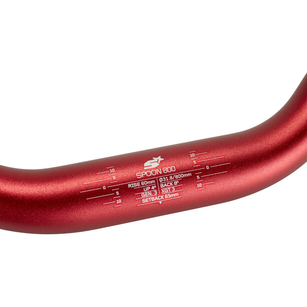Spank Spoon 800 Kierownica rowerowa Ø31,8mm 60mm, czerwony