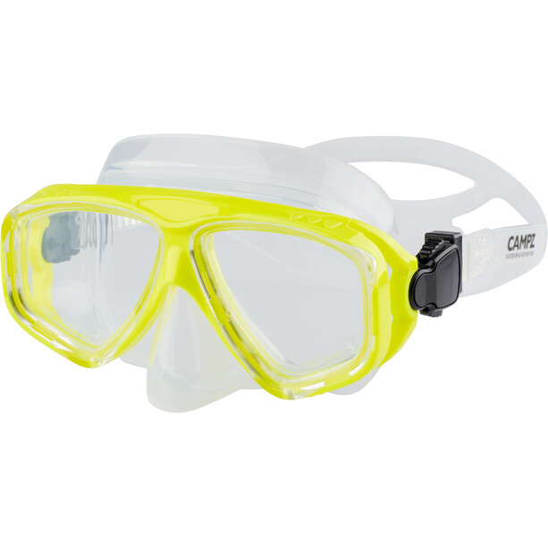 CAMPZ Dykningssætmaske + snorkel Børn, gul/gennemsigtig