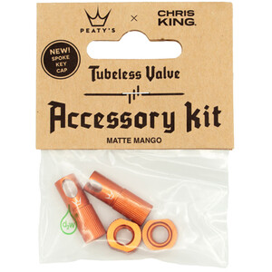 Peaty's X Chris King MK2 Accessoire set voor tubeless ventielen, oranje oranje