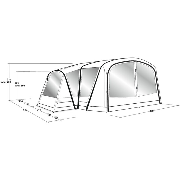 Outwell Oakdale 5PA Tent, groen