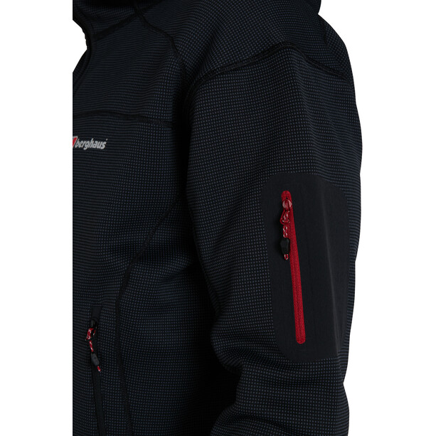 Berghaus Pravitale MTN 2.0 Hooded Fleece Jacket Men, gris/negro